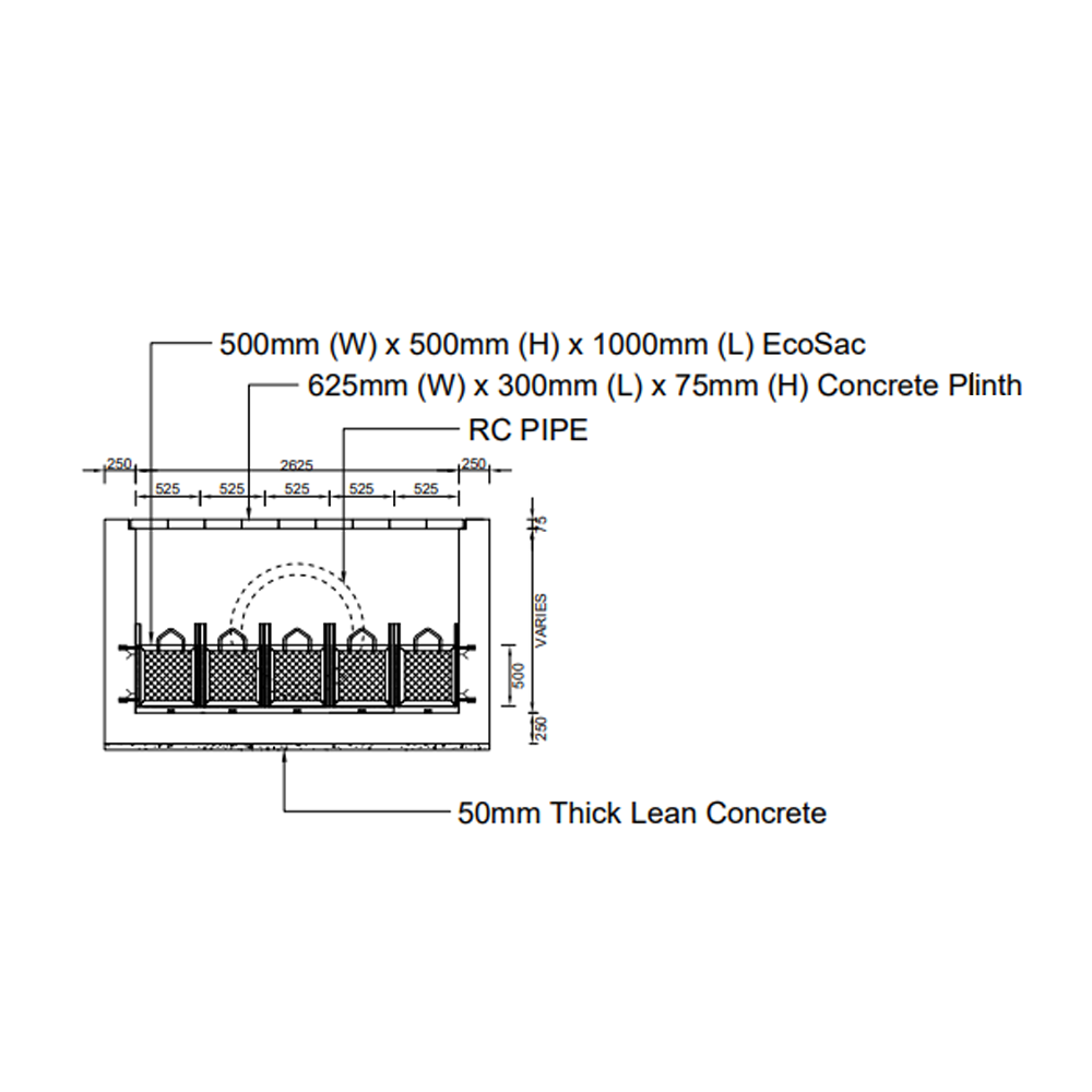 Standard Drawing of Eco Sac | EcoClean Technology Sdn. Bhd.