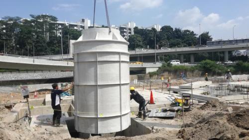 dav Tiong Nam Sullage Water Treatment Plant CDS F1518 - gross pollutant traps | EcoClean Technology